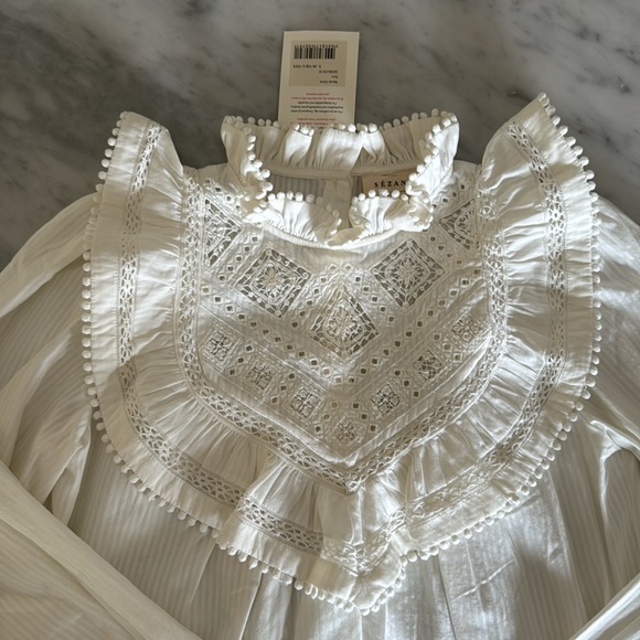 Sezane Gloria Blouse size 0 - Picture 6 of 9